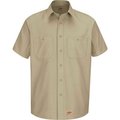 Vf Imagewear Dickies® Men's Canvas Short Sleeve Work Shirt Khaki XL-WS20KHSSXL WS20KHSSXL